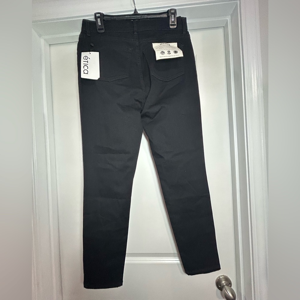 Etica Women's Classic Black Straight Leg Jeans